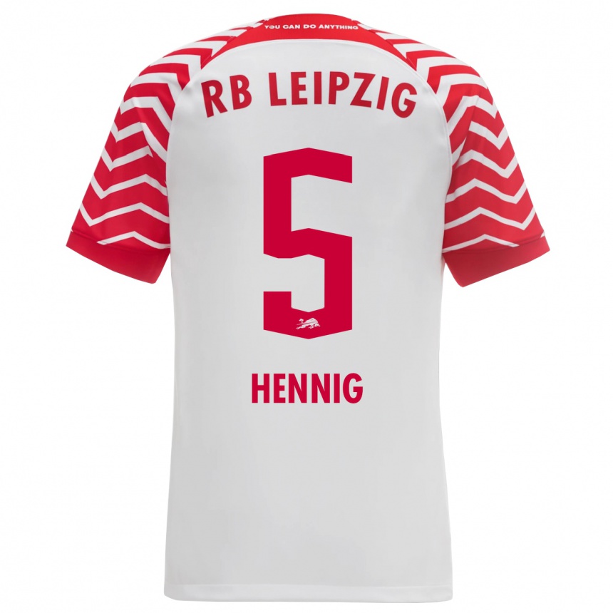 メンズフットボールレニー・ヘニッヒ#5白ホームシャツ2023/24ジャージーユニフォーム