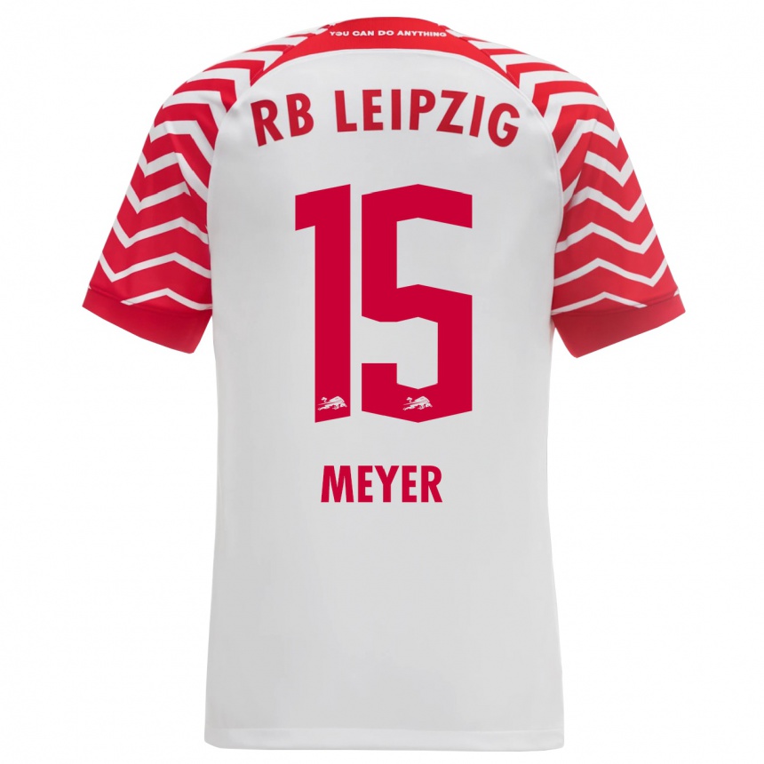 メンズフットボールティム・マイヤー#15白ホームシャツ2023/24ジャージーユニフォーム