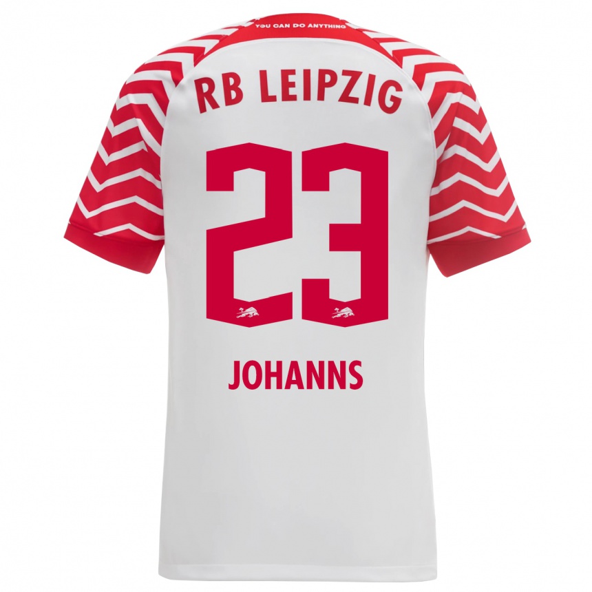 メンズフットボールレナート・ジョハンズ#23白ホームシャツ2023/24ジャージーユニフォーム