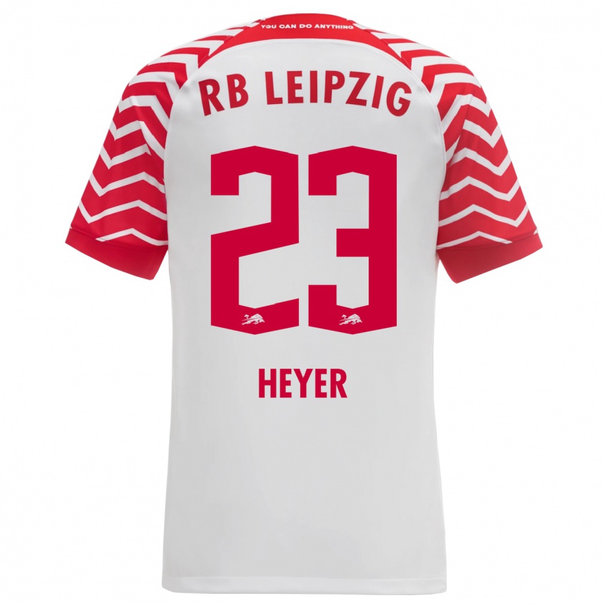 メンズフットボールフリードリヒ・ヘイヤー#23白ホームシャツ2023/24ジャージーユニフォーム