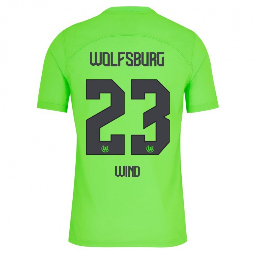 メンズフットボールヨナス・ウィンド#23緑ホームシャツ2023/24ジャージーユニフォーム