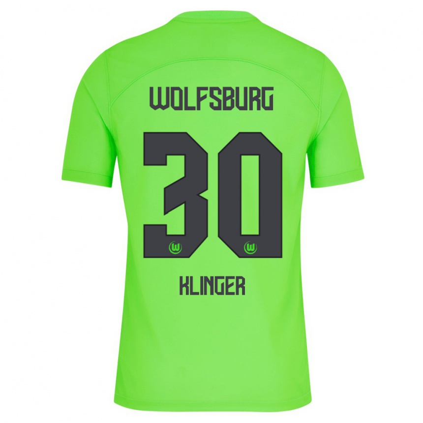 メンズフットボールニクラス・クリンガー#30緑ホームシャツ2023/24ジャージーユニフォーム