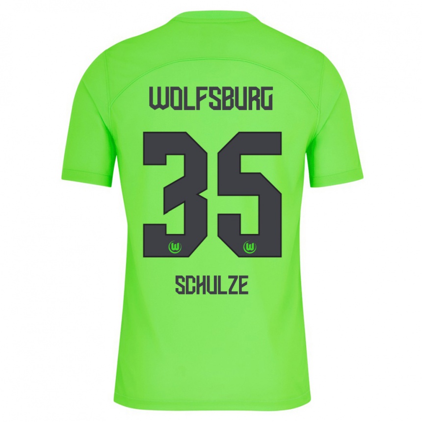 メンズフットボールフィリップ・シュルツェ #35緑ホームシャツ2023/24ジャージーユニフォーム