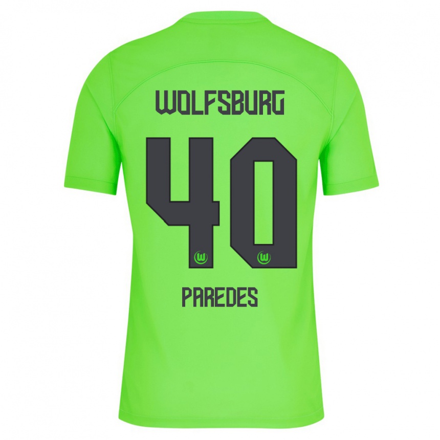 メンズフットボールケヴィン・パレデス#40緑ホームシャツ2023/24ジャージーユニフォーム