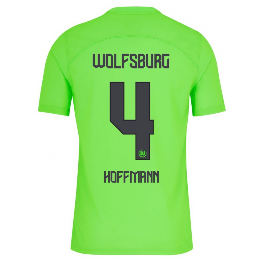 メンズフットボールニルス・ホフマン#4緑ホームシャツ2023/24ジャージーユニフォーム