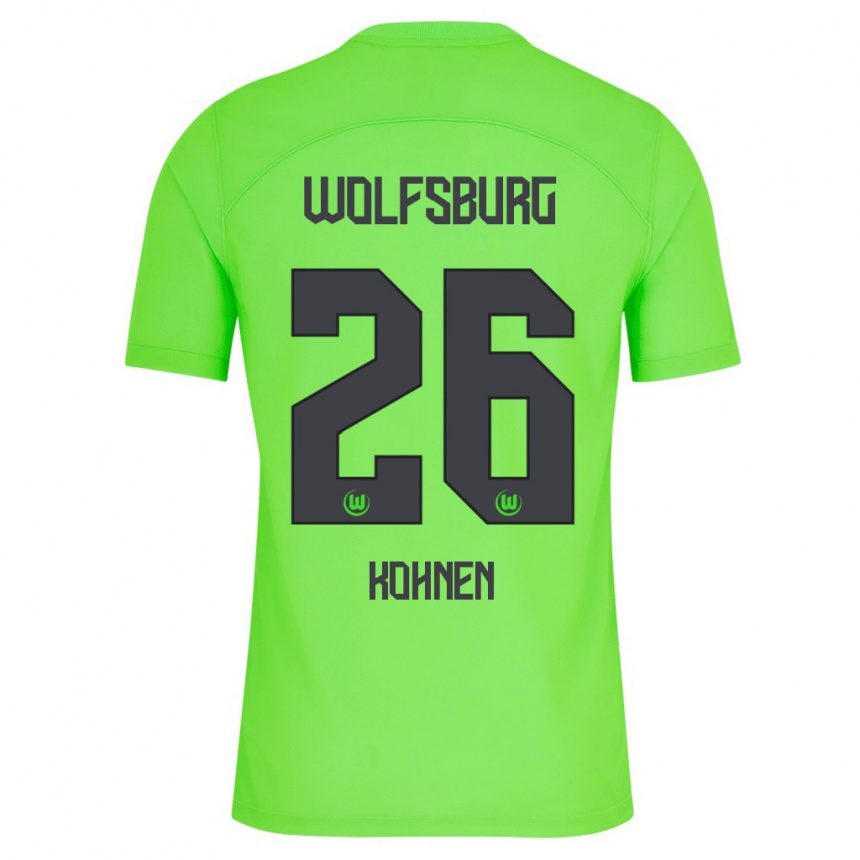 メンズフットボールベン・コーネン#26緑ホームシャツ2023/24ジャージーユニフォーム
