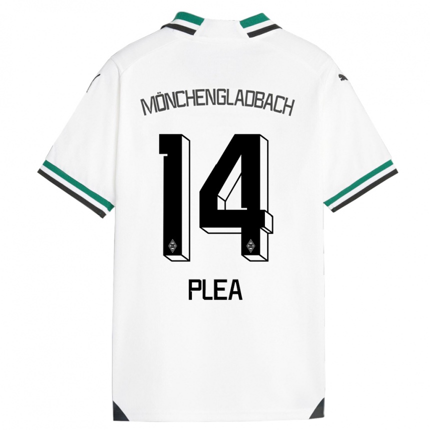 メンズフットボールアラサヌ・プレア#14ホワイトグリーンホームシャツ2023/24ジャージーユニフォーム