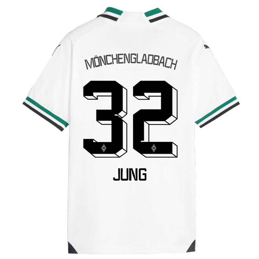 メンズフットボールチョン・インギョム#32ホワイトグリーンホームシャツ2023/24ジャージーユニフォーム
