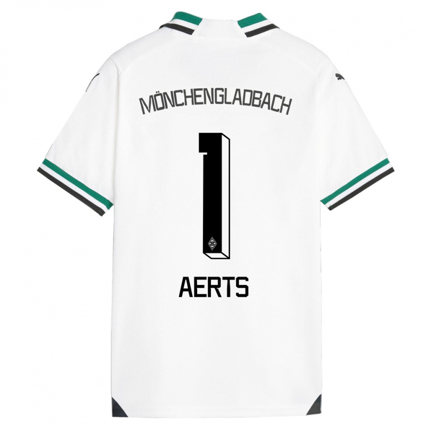 メンズフットボールリヴ・アーツ#1ホワイトグリーンホームシャツ2023/24ジャージーユニフォーム