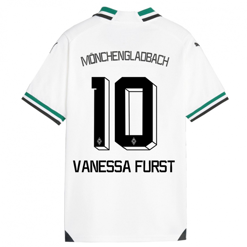 メンズフットボールヴァネッサ・フュルスト#10ホワイトグリーンホームシャツ2023/24ジャージーユニフォーム