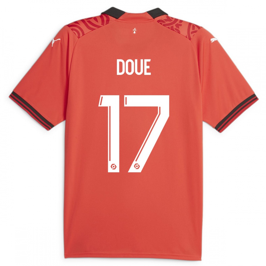 メンズフットボールゲラ・ドゥエ#17赤ホームシャツ2023/24ジャージーユニフォーム