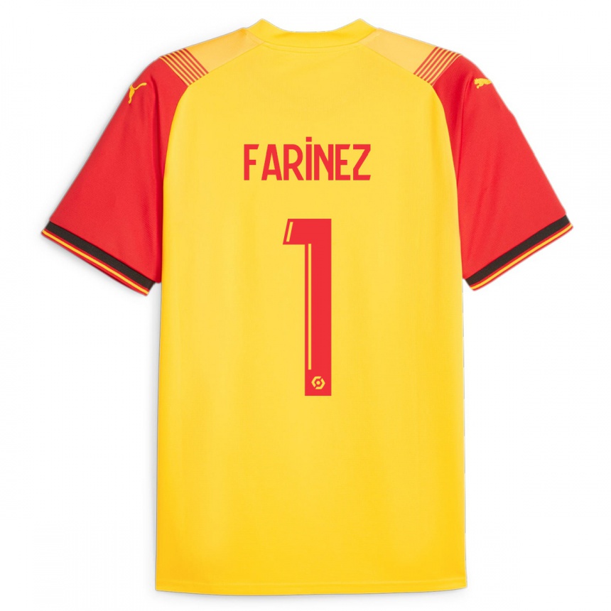 メンズフットボールウイケル・ファリニェス#1イエローホームシャツ2023/24ジャージーユニフォーム