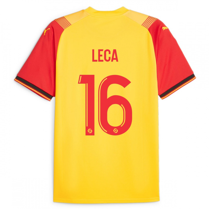 メンズフットボールジャン＝ルイ・レカ#16イエローホームシャツ2023/24ジャージーユニフォーム