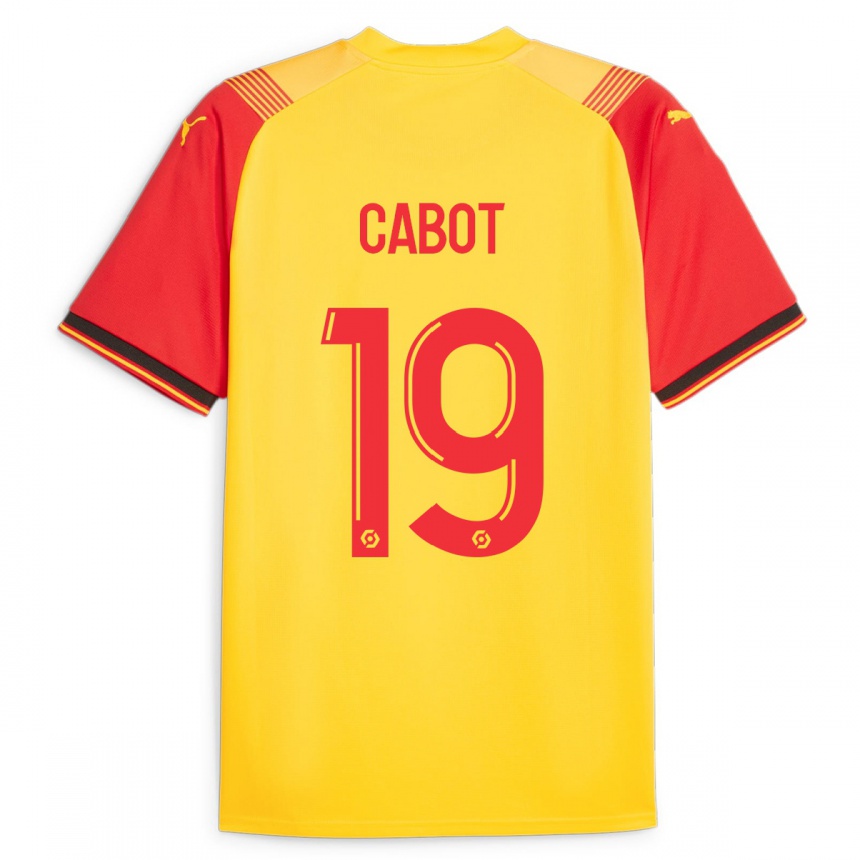 メンズフットボールジミー・キャボット#19イエローホームシャツ2023/24ジャージーユニフォーム