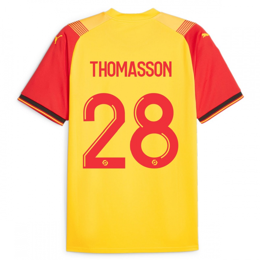 メンズフットボールアドリアン・トマソン#28イエローホームシャツ2023/24ジャージーユニフォーム