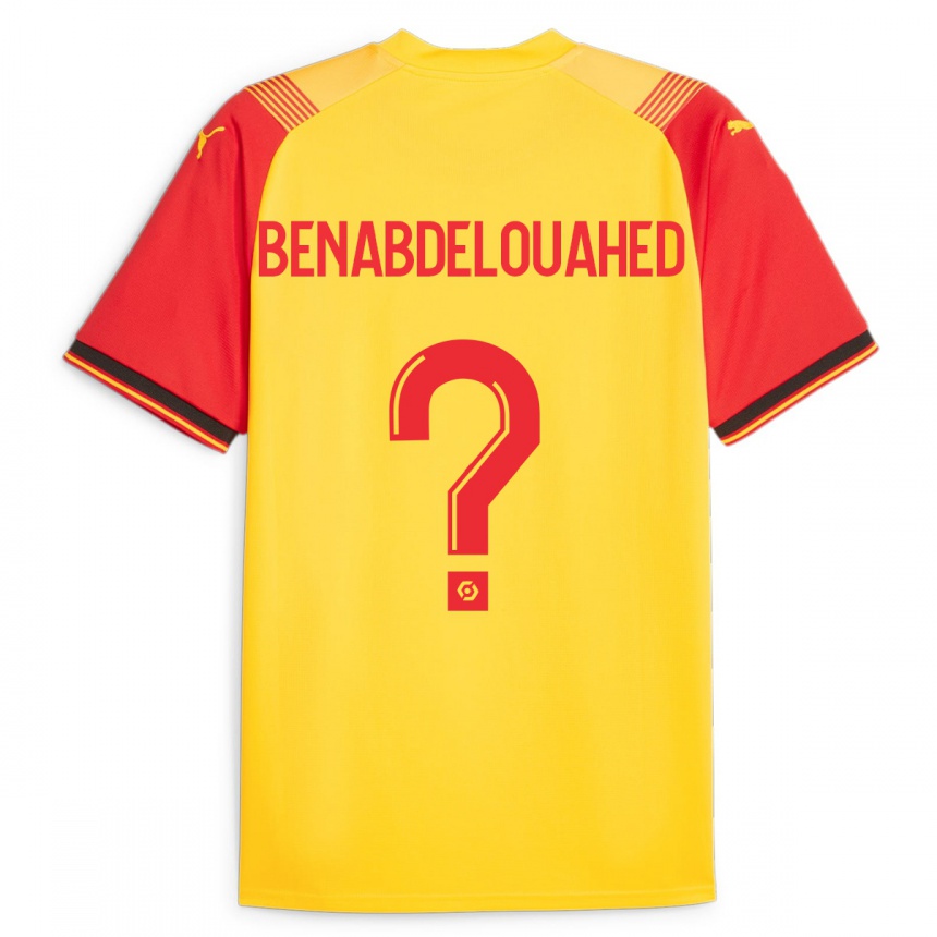 メンズフットボールカイス・ベナブデルアヘド#0イエローホームシャツ2023/24ジャージーユニフォーム
