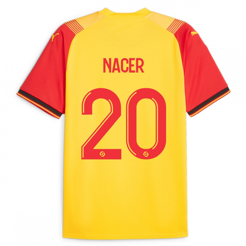 メンズフットボールミリエム・ナセル#20イエローホームシャツ2023/24ジャージーユニフォーム