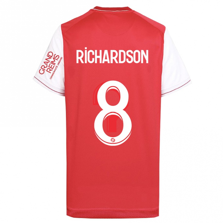 メンズフットボールアミール・リチャードソン#8赤ホームシャツ2023/24ジャージーユニフォーム