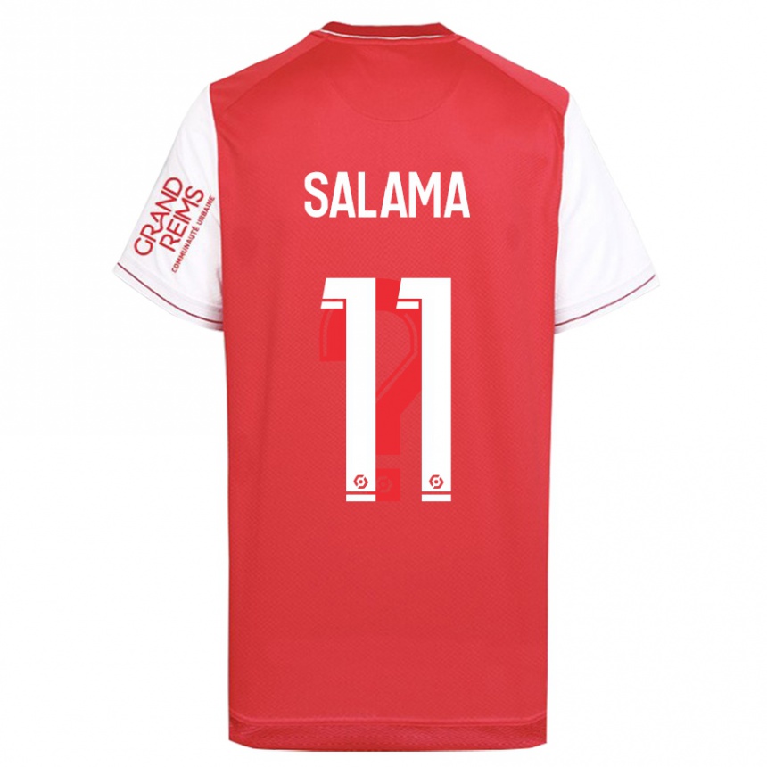 メンズフットボールアミン・サラマ#11赤ホームシャツ2023/24ジャージーユニフォーム