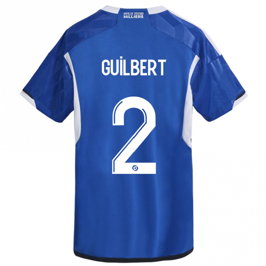 メンズフットボールフレデリク・ギルベール#2青ホームシャツ2023/24ジャージーユニフォーム