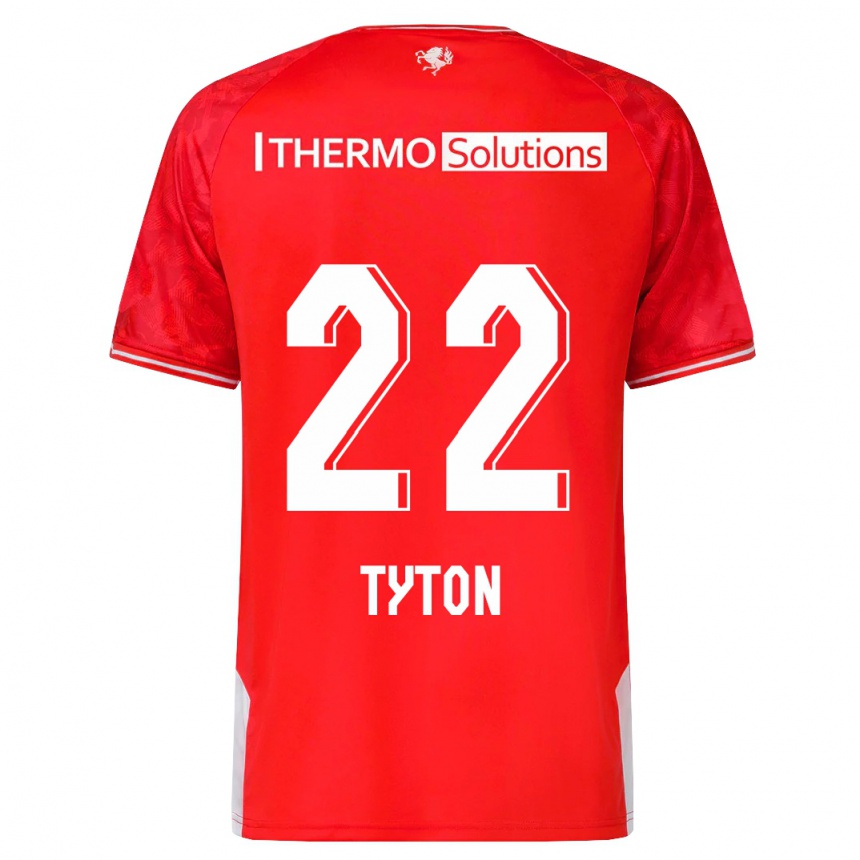 メンズフットボールプシェミスワフ・ティトン#22赤ホームシャツ2023/24ジャージーユニフォーム