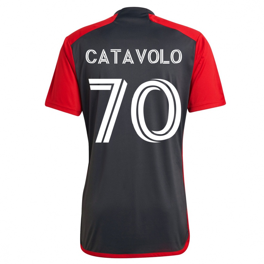 メンズフットボールマシュー・カタボロ#70グレーホームシャツ2023/24ジャージーユニフォーム