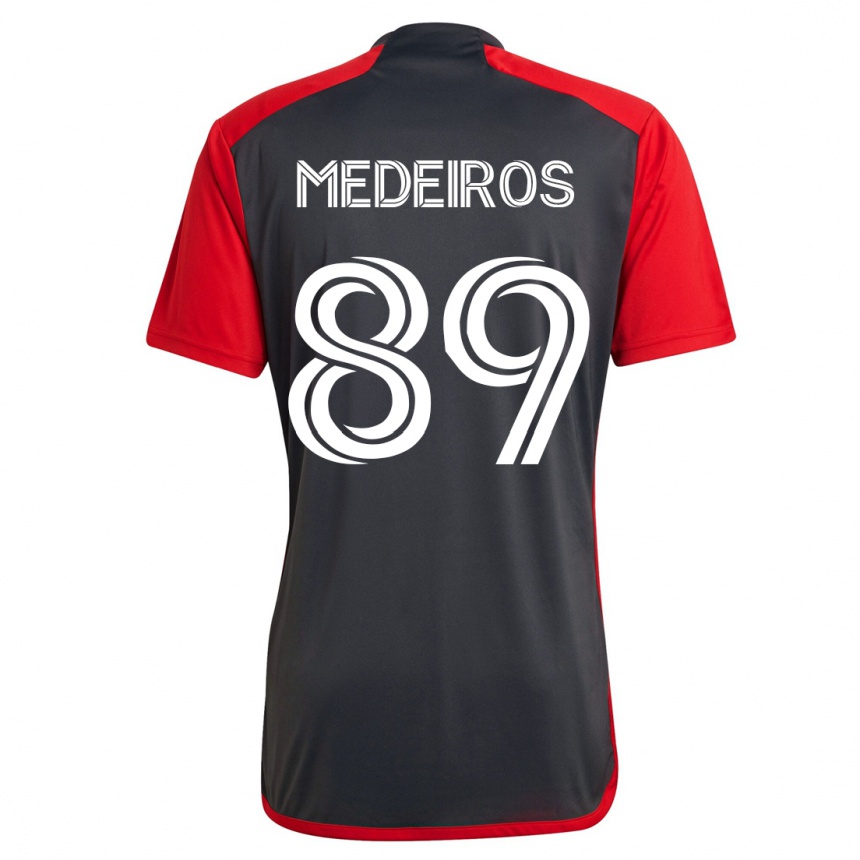 メンズフットボールマシュー・メデイロス#89グレーホームシャツ2023/24ジャージーユニフォーム