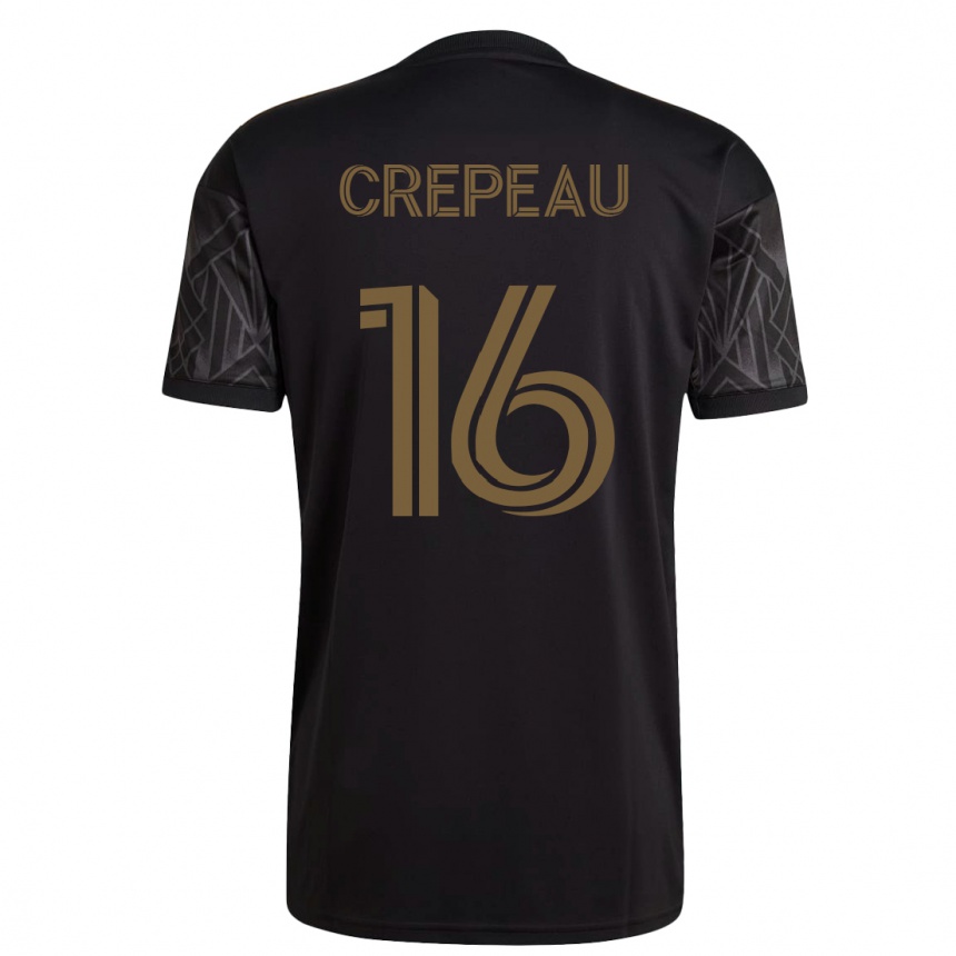 メンズフットボールマクシム・クレポー#16黒ホームシャツ2023/24ジャージーユニフォーム