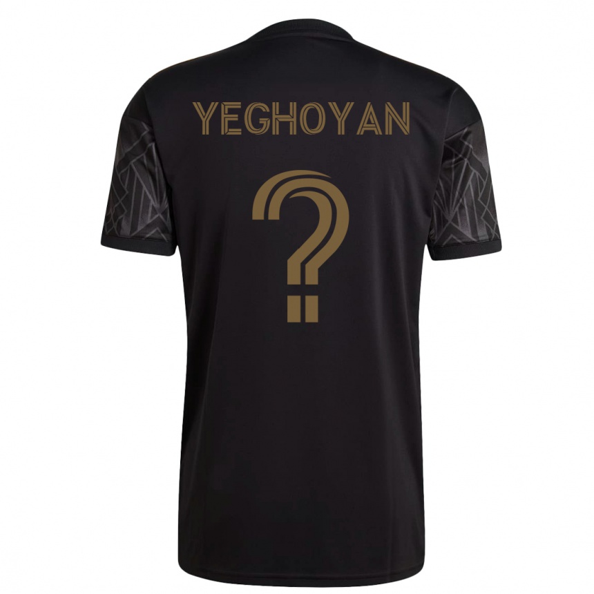 メンズフットボールデビッド・イェゴヤン#0黒ホームシャツ2023/24ジャージーユニフォーム