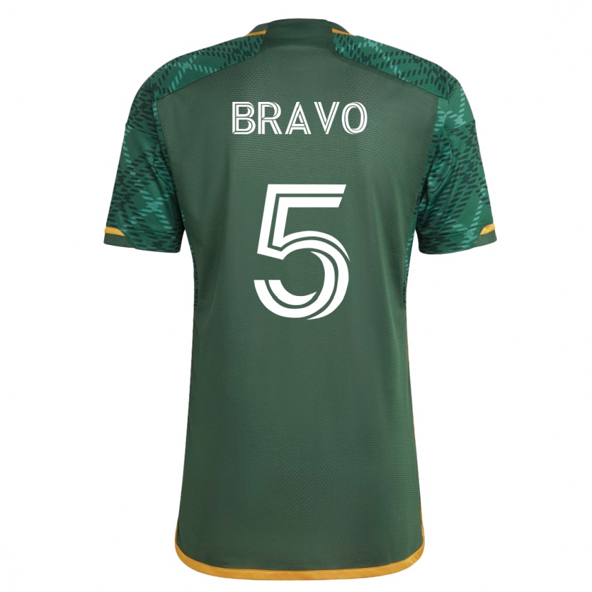 メンズフットボールクラウディオ・ブラーボ#5緑ホームシャツ2023/24ジャージーユニフォーム