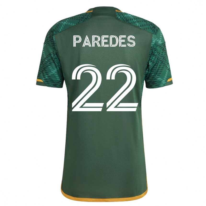 メンズフットボールクリスチャン・パレデス#22緑ホームシャツ2023/24ジャージーユニフォーム