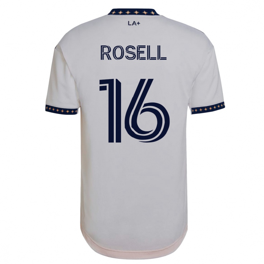 メンズフットボールオリオル・ロセル#16白ホームシャツ2023/24ジャージーユニフォーム