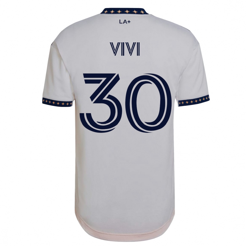 メンズフットボールジノ・ビビ#30白ホームシャツ2023/24ジャージーユニフォーム