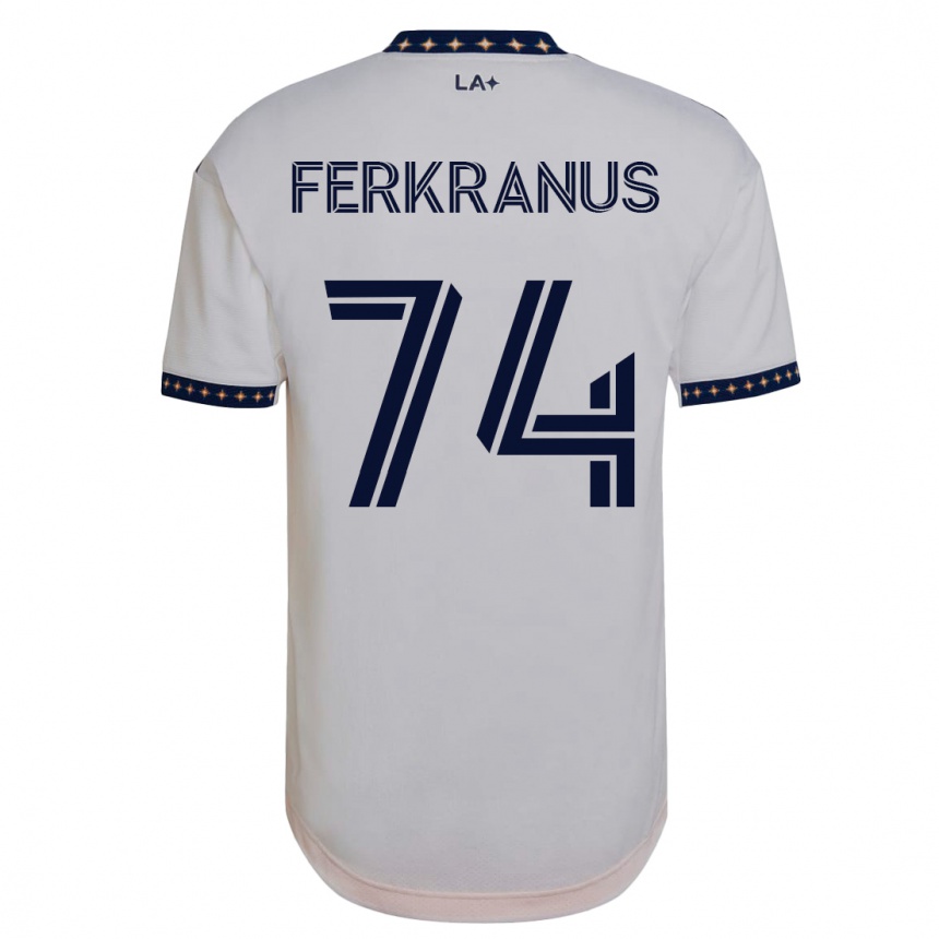 メンズフットボールマーカス・フェルクラヌス#74白ホームシャツ2023/24ジャージーユニフォーム