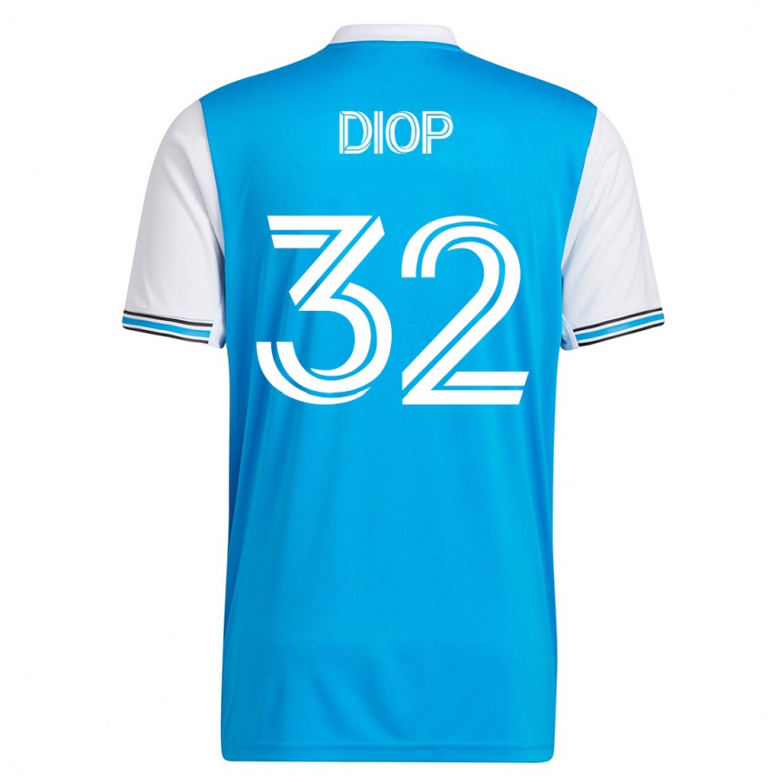 メンズフットボールハマディ・ディオプ#32青ホームシャツ2023/24ジャージーユニフォーム