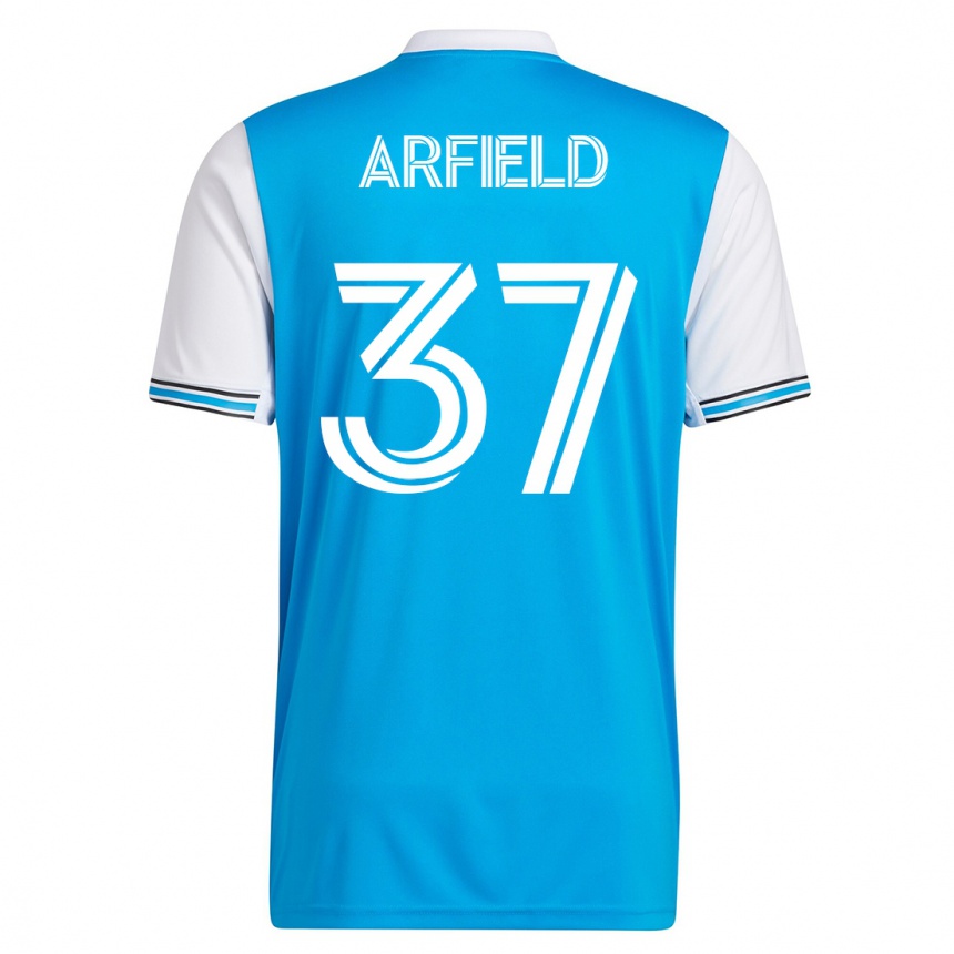 メンズフットボールスコット・アーフィールド#37青ホームシャツ2023/24ジャージーユニフォーム