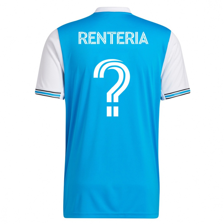 メンズフットボールエイドリアン・レンテリア#0青ホームシャツ2023/24ジャージーユニフォーム