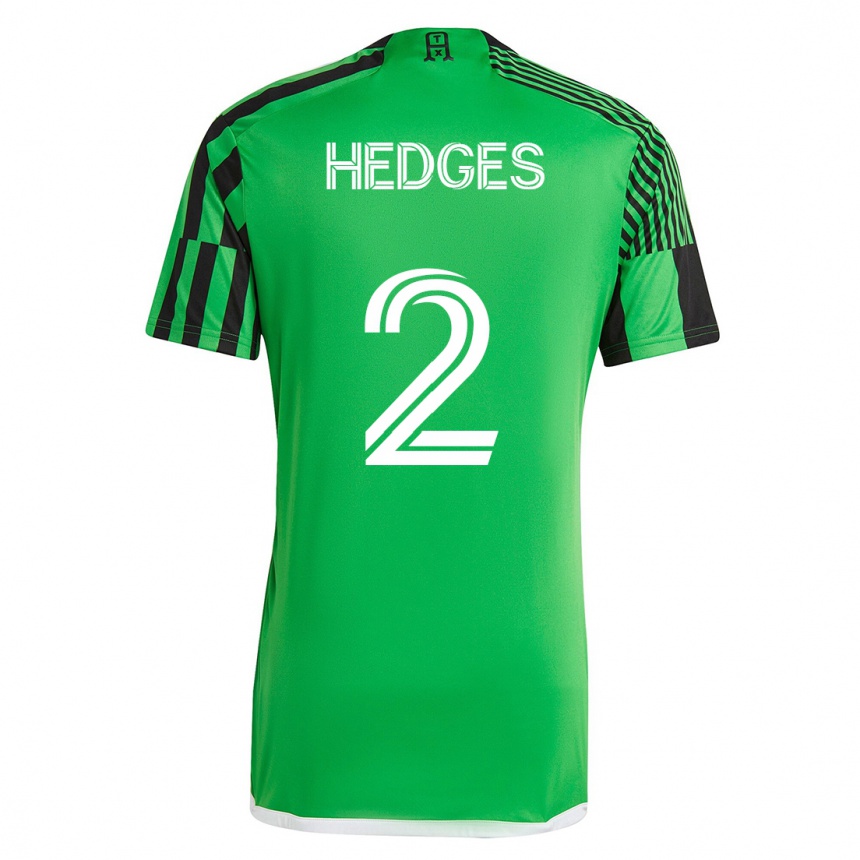 メンズフットボールマット・ヘッジス#2グリーンブラックホームシャツ2023/24ジャージーユニフォーム