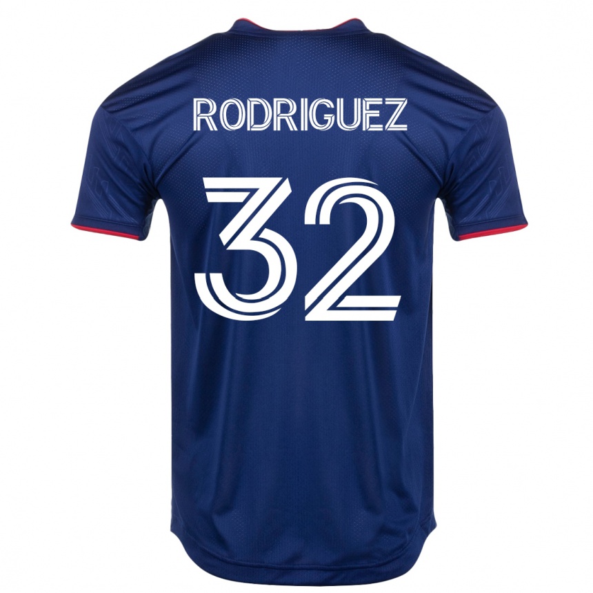 メンズフットボールミサエル・ロドリゲス#32ネイビーホームシャツ2023/24ジャージーユニフォーム