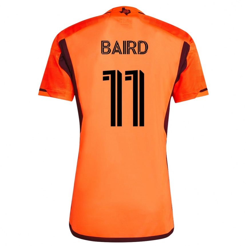 メンズフットボールコーリー・ベアード#11オレンジホームシャツ2023/24ジャージーユニフォーム