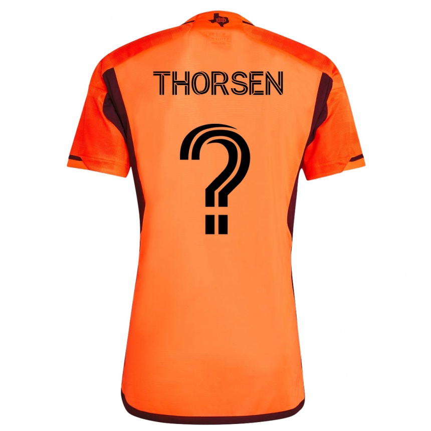 メンズフットボールリアム・トールセン#0オレンジホームシャツ2023/24ジャージーユニフォーム