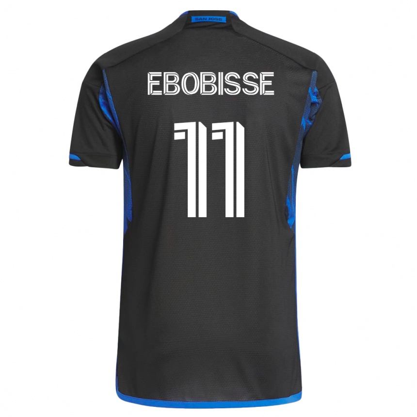メンズフットボールジェレミー・エボビス#11青黒ホームシャツ2023/24ジャージーユニフォーム