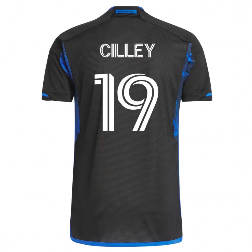 メンズフットボールキャメロン・ジェームズ・シリー#19青黒ホームシャツ2023/24ジャージーユニフォーム