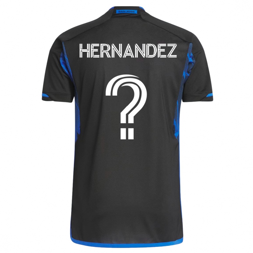 メンズフットボールオリバー・ヘルナンデス#0青黒ホームシャツ2023/24ジャージーユニフォーム