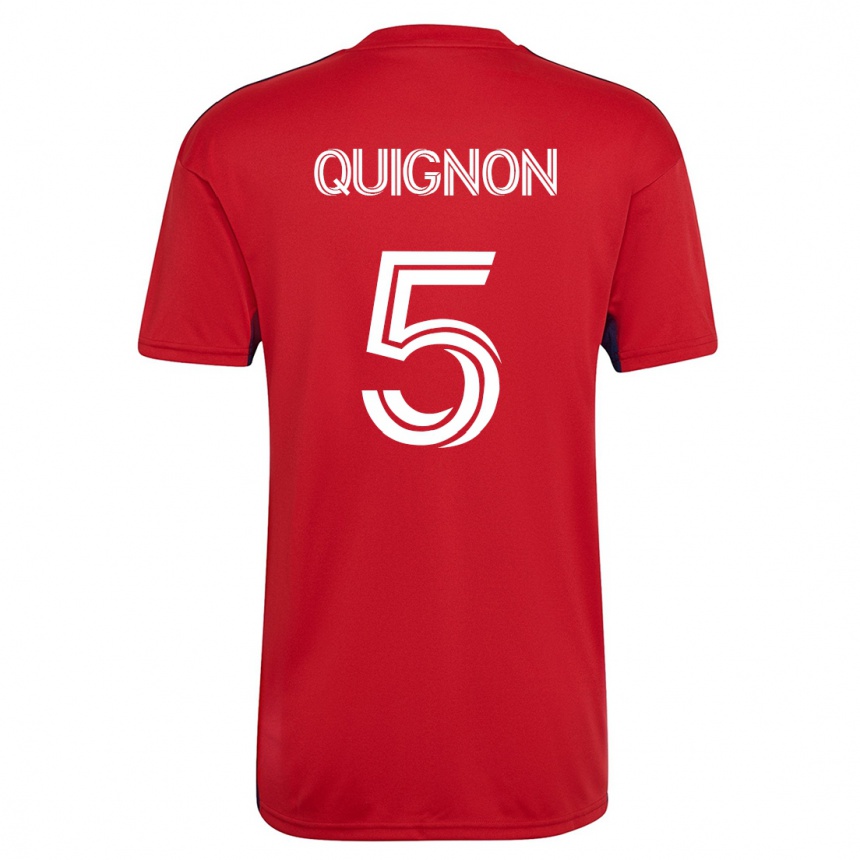 メンズフットボールファクンド・キニョン#5赤ホームシャツ2023/24ジャージーユニフォーム