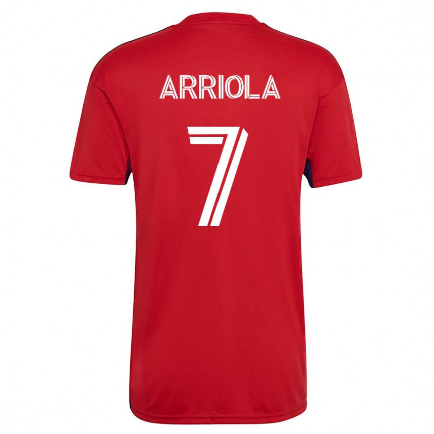 メンズフットボールポール・アリオラ#7赤ホームシャツ2023/24ジャージーユニフォーム