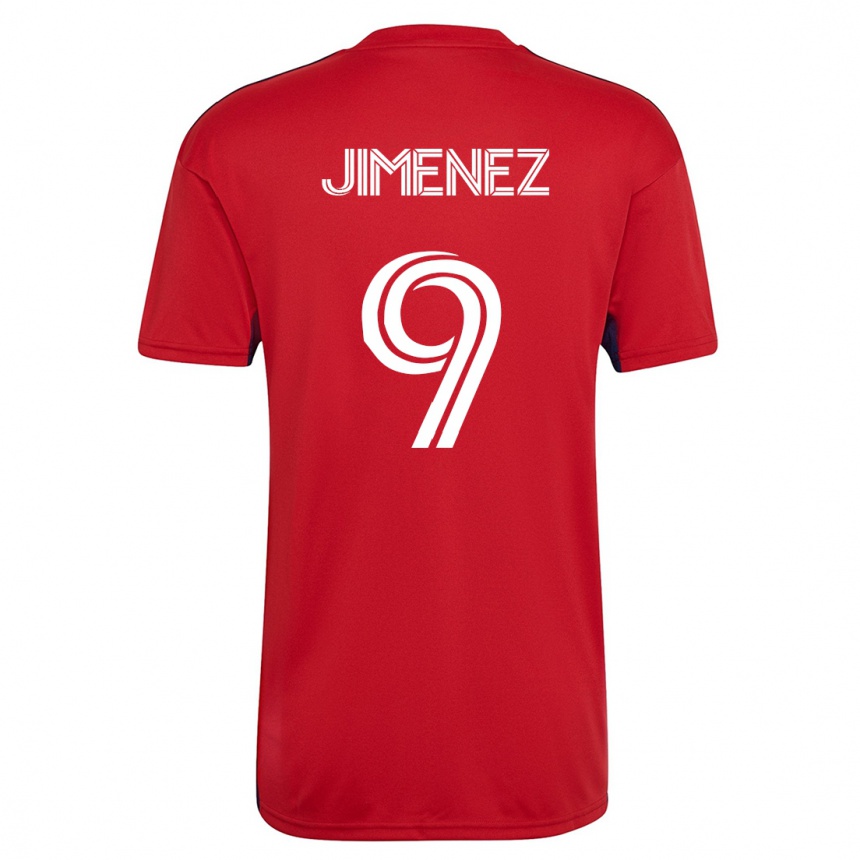 メンズフットボールヘスス・ヒメネス#9赤ホームシャツ2023/24ジャージーユニフォーム