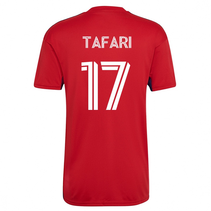 メンズフットボールンコシ・タファリ#17赤ホームシャツ2023/24ジャージーユニフォーム
