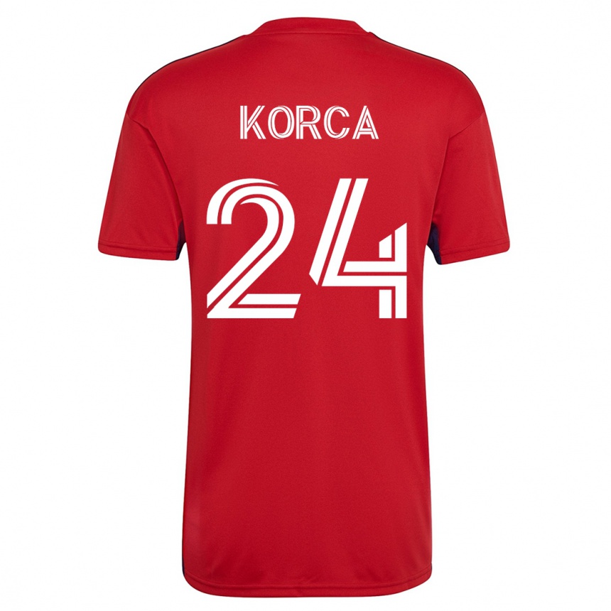 メンズフットボールアメット・コルカ#24赤ホームシャツ2023/24ジャージーユニフォーム