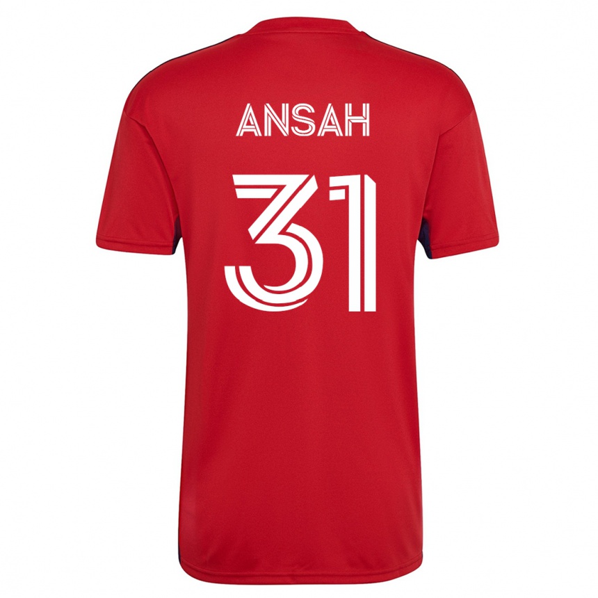 メンズフットボールユージーン・アンサ#31赤ホームシャツ2023/24ジャージーユニフォーム